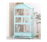 Bird Cage Bird House Large Bird Cage Outdoor Indoor Parakeet Cage With Wheels, Perch And Removable Pull-Out Tray For Parrot Dove Canaries Bird Carrier Bird Cages(Blue)