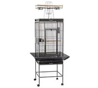 Bird Cage Bird House Large Wrought Iron Bird Cage With Play Top And Rolling Stand Parrot Cage Bird Cages With Wheels Bird Carrier Bird Cages