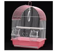 Bird Cage Bird House Metal Bird Cage For Small Size Birds Flight Cockatiel Lovebird Finches Canary Parakeet Aviary Budgie Bird Carrier Bird Cages(Pink)