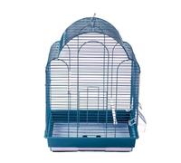 Bird Cage Bird House Metal Bird Cage Travel Carrier Cage With Tray Parrot Travel Birds Cage For Cockatiels Conures Bird Carrier Bird Cages(White)