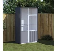 (anthracite, 115 x 78 x 200 cm) vidaXL Bird Cage Bird House Bird Aviary Parrot Cage Grey Galvanised Steel