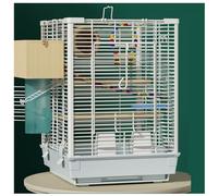 Bird Cage Bird House White Bird Cage With Bottom Tray Wrought Iron Large Cage For Parakeet Lovebirds Bird Carrier Bird Cages