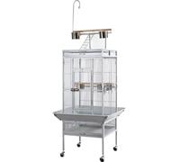 Bird Cage Bird House Wrought Iron Large Bird Cage With Play Top And Rolling Stand Parrot Cage Bird Cages Bird Carrier Bird Cages(B)