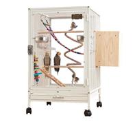 Bird Cage Bird House Wrought Iron Large Bird Flight Cage With Rolling Stand For Parrot Cockatiel Sun Parakeet Conure Lovebird Canary Bird Carrier Bird Cages