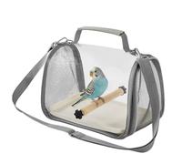 Bird Cage, Bird Transport Box with Perch & Extendable Tray, Small Animal & Bird Cage for Budgies, Parakeets, Easy to Clean, Safe Transport to Vets, 26 x 19 x 19 cm