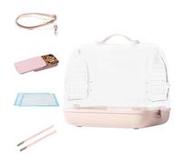 Bird Cage - Breathable Bird Carrier, Lightweight Parakeet Carrier | Portable Transparent Bird Travel Cage with Cushion Mat, Detachable Small Animal Travel Bag Clear Pet Cage, 27.5x22x24cm