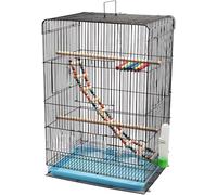 Bird Cage, Budgie Cage, Bird Cage Outdoor Portable Hanging Parrot Bird Cages For Cockatiels Parakeets Conures Pigeons Flight Perches(Dark Blue)