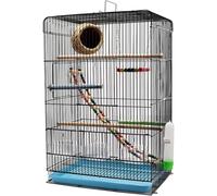 Bird Cage, Budgie Cage, Bird Cage Outdoor Portable Hanging Parrot Bird Cages For Cockatiels Parakeets Conures Pigeons Flight Perches(Red)