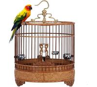Bird Cage, Budgie Cage, Bird Cage Round Large Carved Bird Cage Bamboo Bird Cage Hanging Bird Cage
