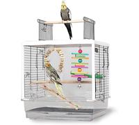 Bird Cage, Budgie Cage, Bird Cage Rust Resistant Metal Cage With Rooftop Ladder And Bottom Tray For Cockatiels Parakeets Lovebirds