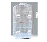 Bird Cage, Budgie Cage, Chicken Coop Large Space Can Be Layered Iron Parrot Cage Large Metal Bird Cage with External Hanging Port Pet Supplies(White)