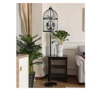 Bird Cage, Budgie Cage Crystal Standing Lamp Tall Pole Lamp For Living Room/Bedroom/Office
