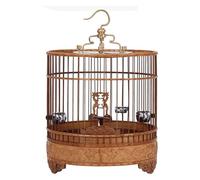Bird Cage, Budgie Cage Hand-Made Portable Travel Birdcage With Platform Flight Bird Cage With Hooks & 3 Porcelain Bowls Portable