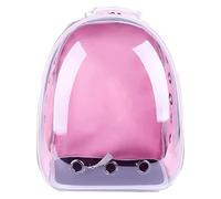 Bird Cage, Budgie Cage Lightweight Travel Bag For Small Medium Birds Multifunctional Transparent Birds Backpack Portable(Pink-pack-b)