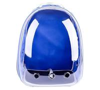 Bird Cage, Budgie Cage Lightweight Travel Bag For Small Medium Birds Multifunctional Transparent Birds Backpack Portable(Dark Blue-)