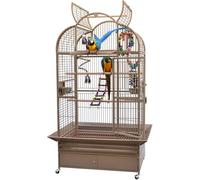 Bird Cage, Budgie Cage, Metal Cage With Rolling Stand And Cup For Cockatiels Parakeets Lovebirds Flight Perches Birdcage