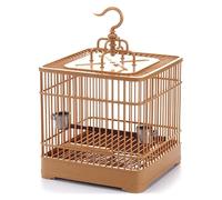 Bird Cage, Budgie Cage Plastic Breathable Birdcage With Bird Feeder Portable Travel Detachable Hanging Flight Bird Cage Portable