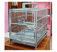 Bird Cage, Budgie Cage Portable Travel Birdcage For Parrot Thrush Silver Bird Flight Cage With Rolling Stand Portable