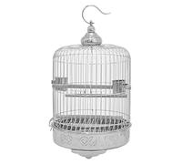 Bird Cage, Budgie Cage Portable Travel Small Bird Cage With Rolling Stand Silver Bird Flight Cage For Parrot Thrush Portable