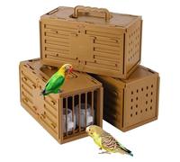 Bird Cage, Budgie Cage Vintage Rectangular Pet Shop Display Bird House Portable Travel Birdcage For Small Birds Portable(3-pc)