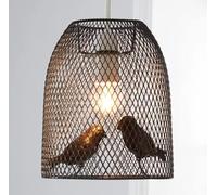 Bird Cage Ceiling Pendant Lighting Shade, Metal Bird Cafe for Home Easy Fit Ceiling Mesh Light Shade for Living Rooms