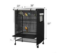 Bird Cage Cover with Breathable and Waterproof 420D Oxford Cloth, Provides Light Blocking for a Calm Environment for Small Animals (XL)