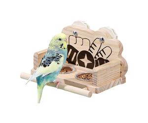 Bird Cage | Double Transparent Water Drinkers - Anti-splash Wooden Water Drinker for Cage, Cockatiel Parakeet Pets Indoor Outdoor Bathroom Shower