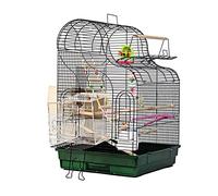 Bird Cage Fashion Large Metal Parrot Cage Breeding Cage Monk Xuanfeng Tiger Skin Large Bird Cage Parakeet Cage Toy Shelf Flight Cage,size_name-B