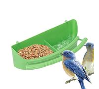 Bird Cage Feed - Barrier Carrier Cage Feeding Bowl | Compartment Dispenser with Perch Stand, Anti-Slip Automatic Food Water Station for Small Birds, Pets, Pigeons Feeding