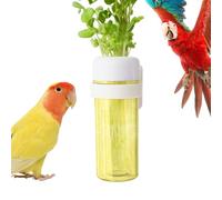 Bird Cage Feed Food Container with Water Reservoir Fresh Green Holder for Lovebirds Shotets Cockatiels Finches Sparrows Conures Pet Cage Accessories for Interior Keepers