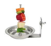Bird Cage Feeder - 10cm Stainless Steel 3 in 1 | Vegetable Holder Fruit Parrot | Food Dish for Parakeets, Parakeets, Parakeets, Cockatiel Parakeet, Skewer Toy & Kebab Search Đe