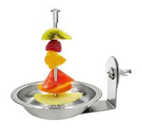 Bird Cage Feeder - 10x8x8.5cm Stainless Skewer | Fruit Treat Holder For Indoor Pet Cockatiel Or Conure | Hanging Foraging Tool For Home Enclosure, Garden & Balcony Accessory