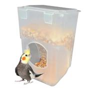 Bird Cage Feeder | Anti-Splash Weatherproof Pet Food Dispenser Container | Parakeet Feeder - for Cockatiel Canary Cockatoos Conure Lovebird