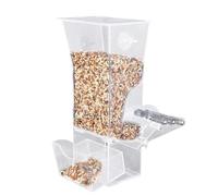 Bird Cage Feeder, Clear Acrylic Splash-Proof No Mess Bird Feeder, Splash-Proof Automatic Bird Feeder Inside Cage For Small And Medium Lovebirds, Canary