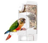 Bird Cage Feeder Double-stand Automatic Transparent Food Bowl