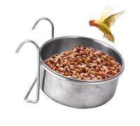 Bird Cage Feeder | Removable Hanging Food and Water Bowl | Water and Food Bowls for Caged Birds - for Parrots, Cockatiels, Conures, Macaws, Chinchillas, Small and Medium