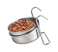 Bird Cage Feeder Suspended Stainless Steel Water Dish with Hook