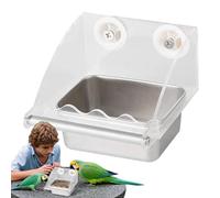 Bird Cage Feeder, Transparent Inside the Cage | with Non-Slip Perch and Stainless Drinking Bowls for Hummingbirds Indoor Balcony, Terrace, Patio, Garden