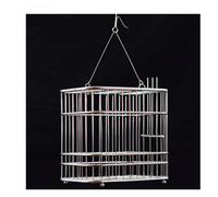 Bird Cage Flight Cage Budgerigar Cage Stainless Steel Square BirdCage Hanging Cage For Small Birds Bird Perches Decor decor(No Accessories)