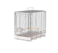 Bird Cage Foldable Birdcage Drawer Tray with Double Handles for Easy Cleaning and Carrying Birds for Outdoor Use Parrot Cage(White)