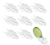 Bird Cage Food Holder, 6 Pcs White Parakeet Cage Accessories, Food Holder for Parrot, Bird Cages Feeder for Parrot Fruit Vegetable, Millet Holders for Birds Cages, Birds Feeder