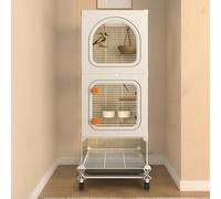 Bird Cage for Parakeets with Tray and Castors, Accessories Included, Suitable for Various Birds and Squirrels,
