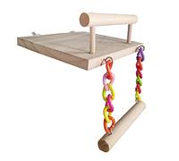 Bird Cage For Play Stand Toy Wood Stands Hanging Chew Toys Swing Parrot Perch Gym Accessories Activity Center Parrot Playstand For Parrots