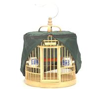 Bird Cage for Small Parrots - Handmade Bamboo Ornamental Cage, Suitable for Canaries and Love Birds - Simple Design for Small Birds