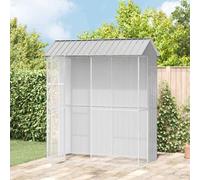 Bird Cage Grey Galvanised Steel 215x110x247cm Outdoor Aviary Weatherproof Heavy