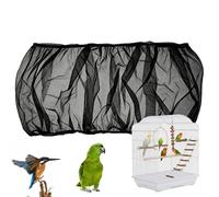 Bird Cage Guard - Reusable Dust Protection Mesh | Stretchable Bird Cage Mesh Cover,For Finch, Nymph, Majn, Indoor And Outdoor, Camping And