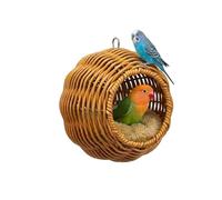Bird Cage Hanging Shelter with Imitation Rattan - Hammock for Birds Inside the Cage, for Rest and Play of Parakeets Cockatiels Finch Parrots and Australian Parakeets