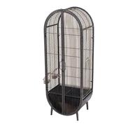 Bird Cage Indoor Large Vertical Birdcage Multiple Birds Double Door Pull-Out Chassis Parrots Flight Cage Stand(Black)
