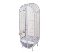 Bird Cage Indoor Large Vertical Birdcage Multiple Birds Double Door Pull-Out Chassis Parrots Flight Cage Stand(Blue)