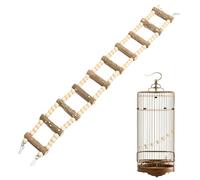 Bird Cage Ladder Bridge, Parrot Ladder Bridge, Wood Pets Swinging Standing Pole Pet Macaws Natural Chewing Toys, Bird Wood Ladder hanging Climbing Bridge Bird Pet Chewing Toys